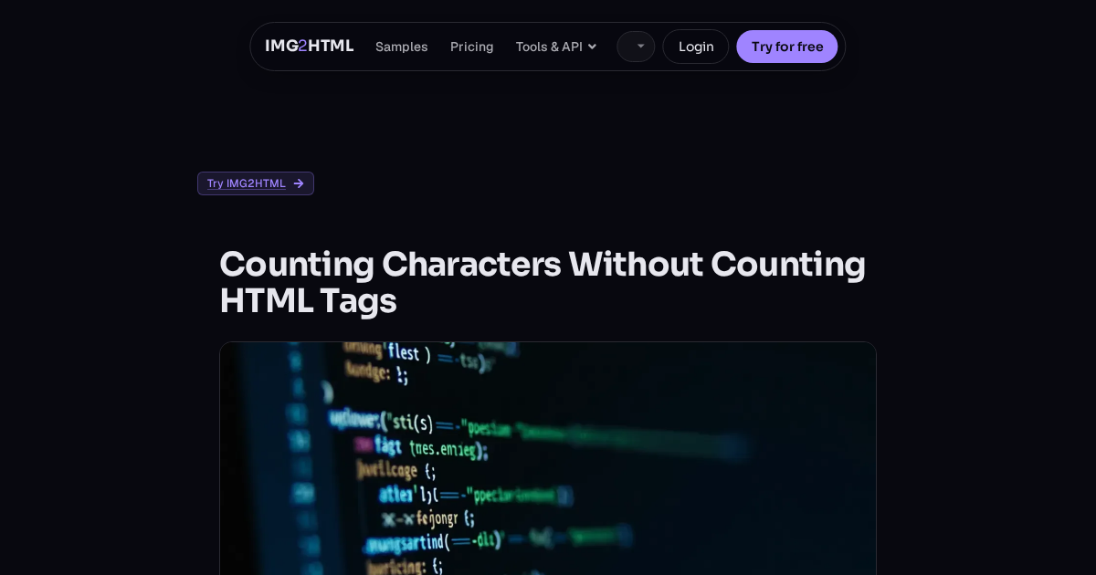 Image to HTML CSS code AI converter - IMG2HTML