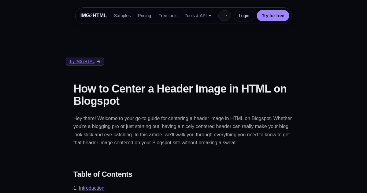 Image to HTML CSS code AI converter - IMG2HTML