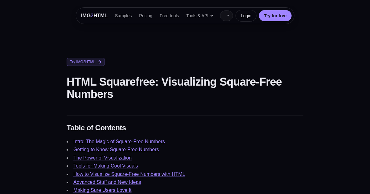 Image to HTML CSS code AI converter - IMG2HTML