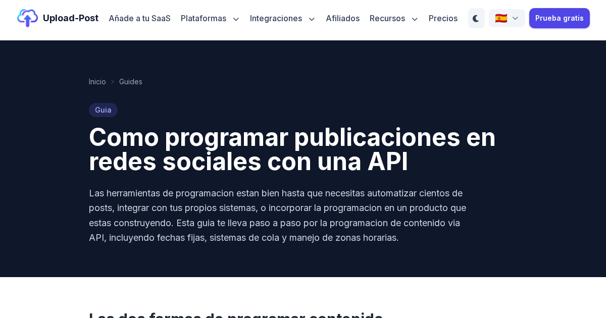 Cómo programar publicaciones en redes sociales con una API (Guía completa)