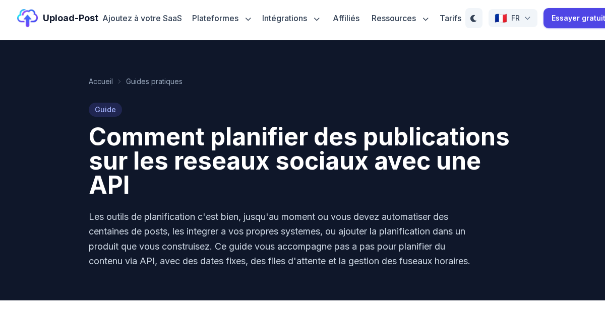 Comment planifier des publications sur les réseaux sociaux avec une API ...