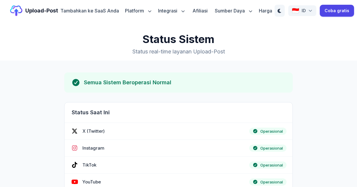 Status Sistem - Upload-Post
