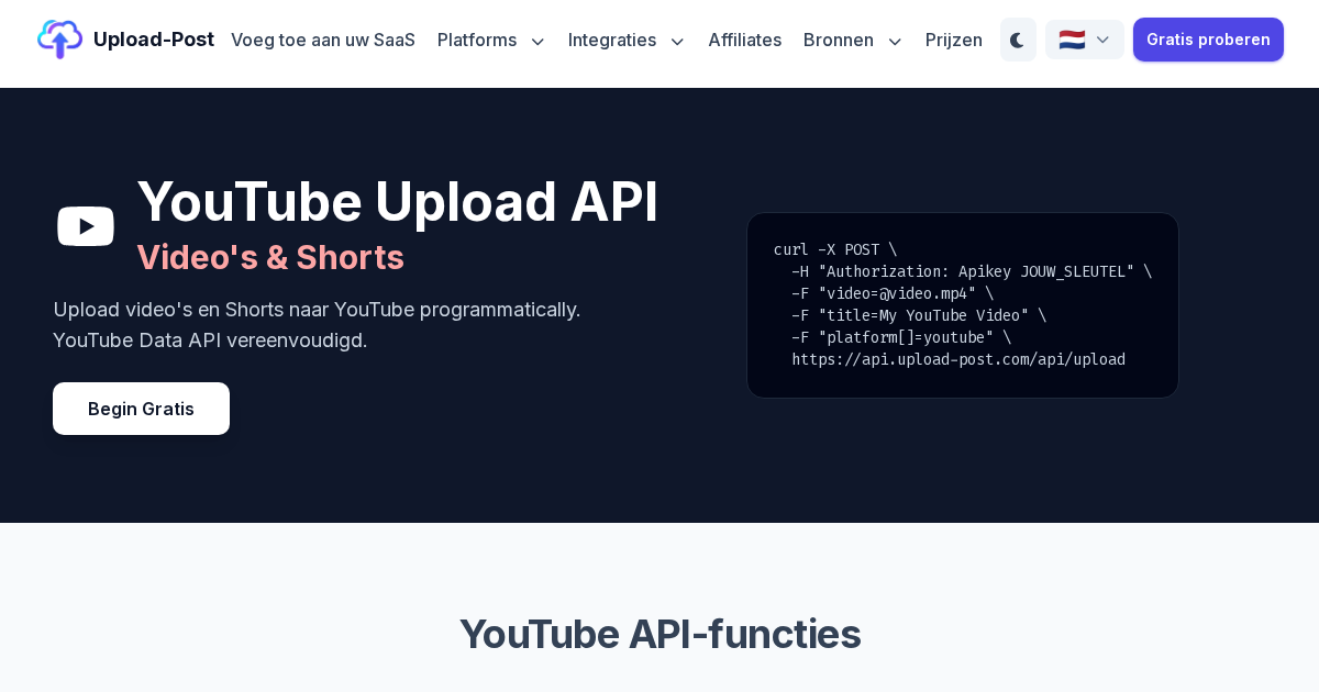 YouTube Upload API - Upload video's en Shorts programmatisch | Upload ...