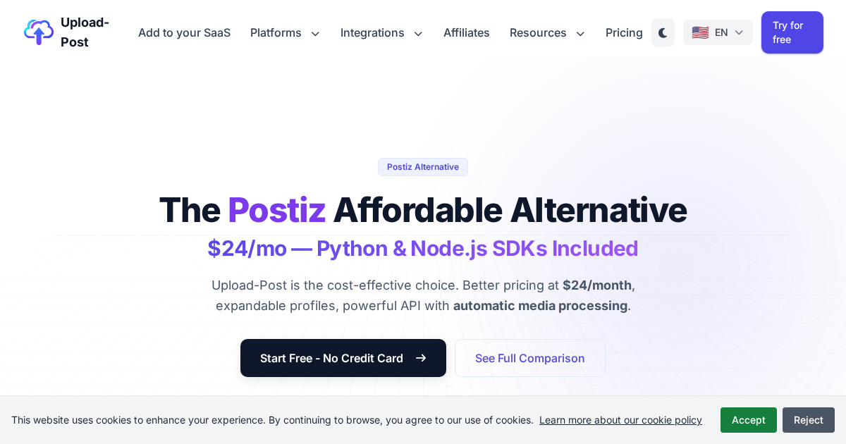 The Postiz Affordable Alternative - Upload-Post