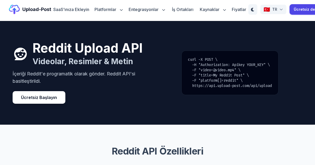 Reddit Yükleme API'si - Videolar, Görseller ve Metin Gönderin | Upload ...