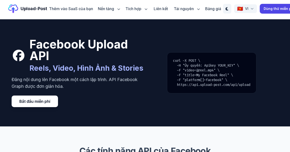 Facebook Upload API - Đăng video, Reels, hình ảnh và câu chuyện ...
